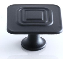 Ceylan Adam 10 Adet Kulp Düğme Mat Siyah Metal Mobilya Mutfak Dolabı Çekmece ve Kapak Kulpu