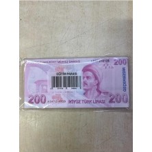 Ceylan Adam Oyuncak Kağıt Para, 50 Adet, -200TL-, Bordo