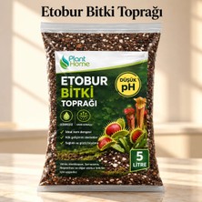 Plant Home Power Mix Etobur Bitki Toprağı 5 Litre – Düşük Ph Torf Perlit Karışımı | Gübre Içermez, Profesyonel Substrat