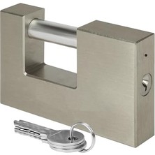 Ceylan Adam Kepenk Işyeri Kapısı Kilidi Yassı Kayar Milli Saten Asma Kilit Kapı Emniyet 80 mm 3 Anahtarlı Metal
