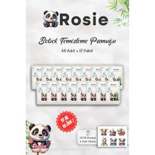 Ceylan Adam 17 Al 15 Öde %100 Doğal Bebek Temizleme Pamuğu, 60'lı ve Sticker