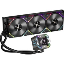 1st Player x Starship E X360E mm Siyah Argb Dijital Ekran Am5 / Lga 1851 Işlemci Sivi Soğutucu