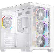 1st Player Bv7 Beyaz Ack 750W 80+ Bronze Argb 4X12CM Fan Panoramik Temperli Cam USB 3.0 Atx Kasa
