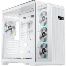 1st Player Rt7 Beyaz Digital 850W 80+ Gold Full Modüler 4X12CM Argb 3 Taraflı Temperli Cam USB 3.0 - Type C Atx Kasa