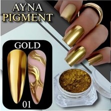Ceylan Adam Gold Altın Renkli Tırnak Ayna Krom Tozu