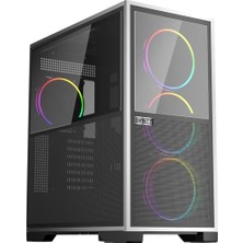 1st Player If8 Btf Siyah Argb 4X12CM Fan Ters Çevirilebilir Temperli Cam Mesh Paneller USB 3.0 E-Atx
