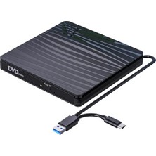 Ceylan Adam Upway DVD Rw USB 3.0 Type-C Slim Harici CD DVD Yazıcı Okuyucu MacBook iMac WINDOWS11