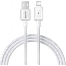 Ceylan Adam Crystal Usb-A To Lightning Hızlı Şarj Kablosu 2.4A, 1m, iPhone ve iPad Uyumlu, 480MBPS Veri Aktarımı, Örgülü Dayanıklı Kablo, Beyaz