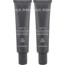 Ceylan Adam Mat Fondöten, Uzun Süre Kalıcı Doğal Mat Bitişli E Vitamini Içeren, Matte Foundation 407 True Sand (2 Paketi)