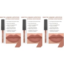 Ceylan Adam Likit Ruj, Uzun Süre Kalıcı Kadifemsi Kuruma Yapmayan Mat, Matte Liquid Lipstick 501 Caramel Nude (3 Paketi)