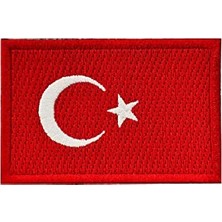 Ceylan Adam Siyah Nakışlı Askeri Görev Peçi, Amerikan Fermuarlı Cırtlı, Türk Bayrağı