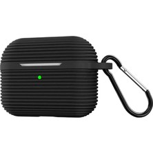 Stylmenplus Apple Airpods 4 (4.nesil)/airpods 5 (5.nesil) Raven Silikon Kılıf - Siyah