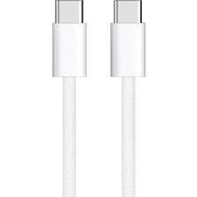 Ceylan Adam iPhone 15/16 ve Android Uyumlu Type-C-C, 60 W Pd, Örgülü Hızlı Şarj Kablosu, 100 cm