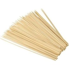 Ceylan Adam Oranj 25 cm 3 mm %100 Ağaç Bambu Çöp Şiş Kalın Çöp Şiş Tahta - 100 Adet