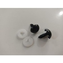 Ceylan Adam Oyuncak Göz — 14 mm Vidalı Güvenlik Göz – 5 Çift (10 Adet) Siyah Plastik Seti – Amigurumi, El Yapımı Oyuncak ve Peluş Için