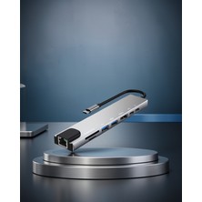 Stylmenplus 8 Portlu Type-C Hub Sd Tf USB Ethernet Çoğaltıcı Uczzzzmacbookçeviriciiiiiii1