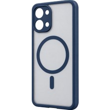 Stylmenplus Xiaomi Redmi 15C 5g Loji Magsafe Kapak - Mavi