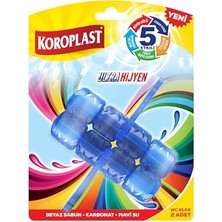 Ceylan Adam 5 Etkili Wc Blok, 2'li Set, Beyaz Sabun Kokulu, Karbonat ve Mavi Su Özellikli, Kireç Karşıtı, Köpüklü