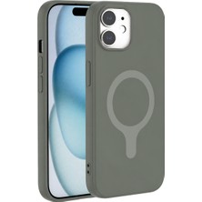 Stylmenplus Joko Apple iPhone 12 Z Silikon Magsafe Kapak - Gri