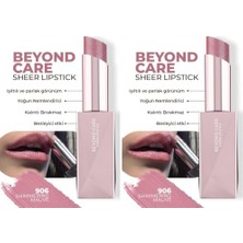 Ceylan Adam Ruj, Beyond Care Sheer Lipstick 906 - Shimmering Mauve - Yoğun Nemlendirici Besleyici Etki - Parlak, (2 Paketi)