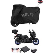 Ceylan Adam Yamaha Xmax 250 Abs ile Uyumlu Su Geçirmez Motosiklet Brandası, Arka Çanta Uyumlu Motor Branda, Siyah