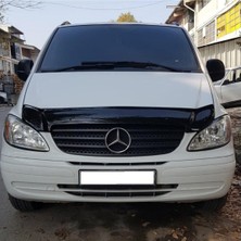 Trobus Mercedes Viano 2004 Uyumlu Kaput Rüzgarlığı Ön Kaput Koruma Abs Parlak Siyah