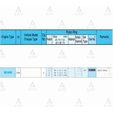 Rik Segman Prımera 03-07 1.6 / 76.50MM / QG16DE / 0.50 Takım