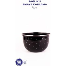 Ceylan Adam Karıştırma Kabı; Star Emaye Yıldız Desenli 24 Cm, 4 L (Ocakta-Fırında Kullanılabilir)