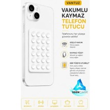 Ceylan Adam Cep Telefonu Tutucu Vantuzlu Vakumlu Kaymaz Tüm Telefonlar ile Uyumlu Yapışkanlı Telefon Tutucu Beyaz