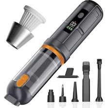 Tr Araç Süpürgesi Şarjlı 120W 20.000PA Göstergeli Yeni Nesil Metal Filtre Extra Vakum ve Üfle