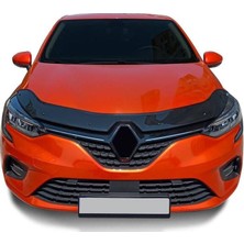 Trobus Renault Clio 5 2019 ve Sonrası Uyumlu Kaput Rüzgarlığı Ön Kaput Koruma Abs Parlak Siyah