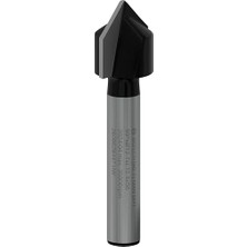 Ceylan Adam V-Oluk Freze Standart, Ahşap Için, 6 mm Şaftlı D1 12,7 Mm, U 12,7 Mm, G 45 Mm, 90°