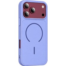Stylmenplus Apple iPhone 18 Pro Max Azus Magsafe Kapak - Açık Mor