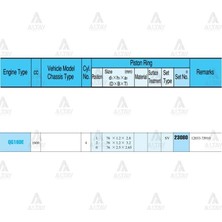 Rik Segman Prımera 03-07 1.6 / 76.00MM / QG16DE / Std Takım