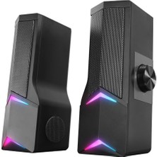 Ceylan Adam Elegant X10 2.0 Bluetooth'lu Rms 3W*2 Rgb Işıklı Multimedya USB 5V 45DB Gaming Hoparlör