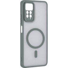 Stylmenplus Xiaomi Redmi Note 11 Pro Loji Magsafe Kapak - Gri