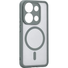 Stylmenplus Xiaomi Redmi Note 13 Pro 4g Loji Magsafe Kapak - Gri