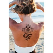 Ceylan Adam Yılan ve Kılıç Dövmesi, Geçici Dövme, Vücut Dövmesi Tattoo