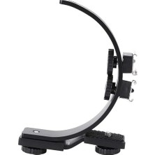 Ceylan Adam Dslr ve Aynasız Makineler Için C-Shape Flaş, LED ve Holder Braketi