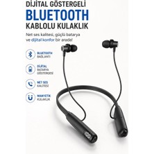 Royaleks Dijital Batarya Göstergeli Bluetooth Özellikli Boyun Askılı Kulaklık