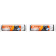Ceylan Adam Çöp Torbası, Macromax Profesyonel Jumbo Boy (80X110 Cm) 10 Adet, Ultra Dayanıklı Kalın Siyah Endüstriyel Poşet (2 Paketi)
