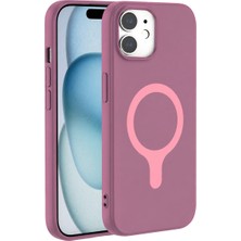 Stylmenplus Joko Apple iPhone 12 Z Silikon Magsafe Kapak - Mor