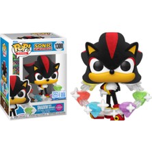 Funko Sonic The Hedgehog Pop! Games Shadow With Emeralds Flocked Special Edition #1300