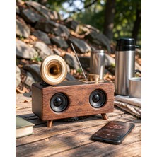 Tbl Dekor Bluetooth Hoparlör Ahşap Retro Klasik Gramofon UUCZB6SPEAKER3-1
