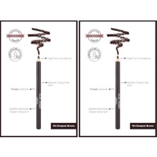 Ceylan Adam Kaş Kalemi, Uzun Süre Kalıcı, Belirginleştirici Şekillendirici Kahve, Brow Liner 154 Deepest Brown (2 Paketi)