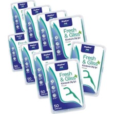 Ceylan Adam Diş Ipi, Fresh & Gliss Kürdanlı, 3'lü Paket (150 Adet) | Nane Aromalı | Diş Arası Temizliği, Ağız Hijyeni ve Günlük Kullanım Için Ideal | Plastik Kutulu ve Taşıma Kılıflı Hediyeli (4 Paketi)