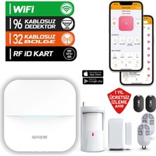 OPAX-W20-W Beyaz Wifi Kablosuz Alarm Sistemi