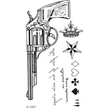 Ceylan Adam Guns And Roses Geçici Dövme Tattoo