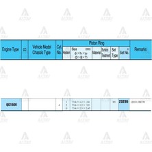 Rik Segman Almera 02-07 1.5 / 74.10MM / QG15DE / 0.50 Takım
