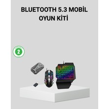 Tbl Dekor 5in1 Mobil Oyun Kiti Bluetooth 5.3 Mini Rgb Klavye Mouse Dönüştürücü Seti